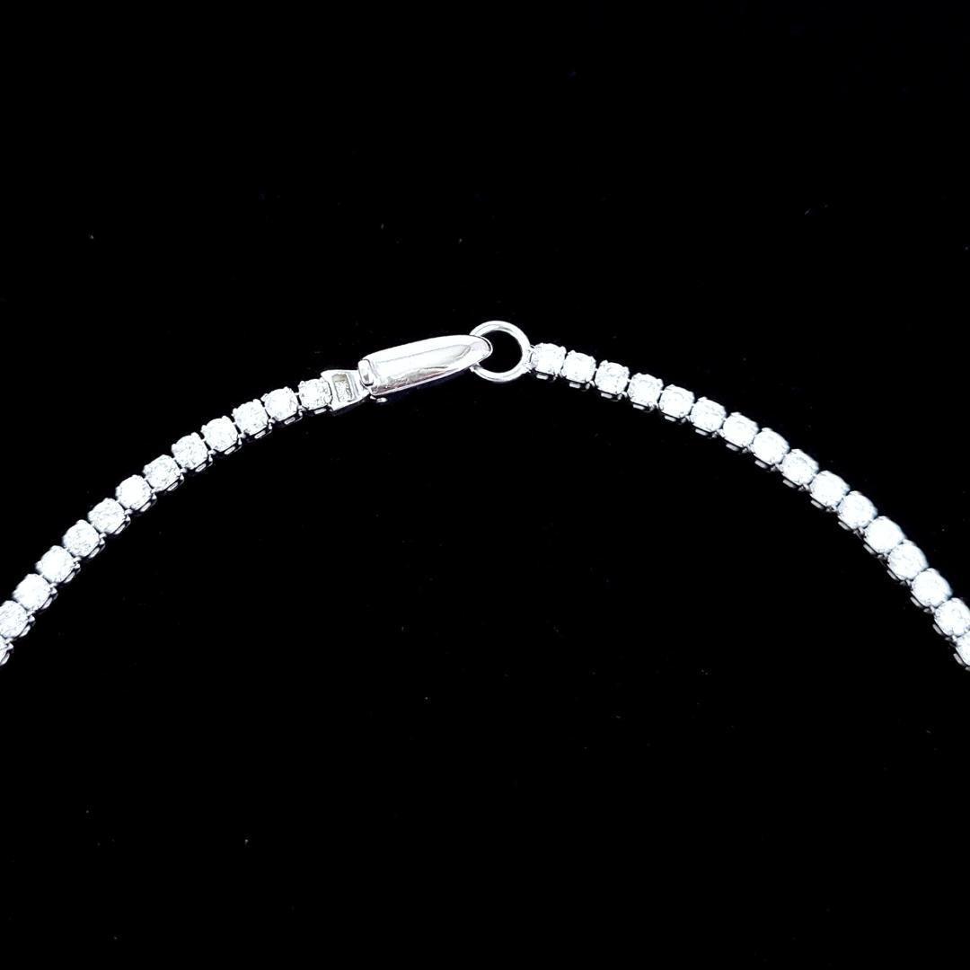 こみこみ白系 1.6ct　ダイヤモンド K14 WG テニスブレスレット