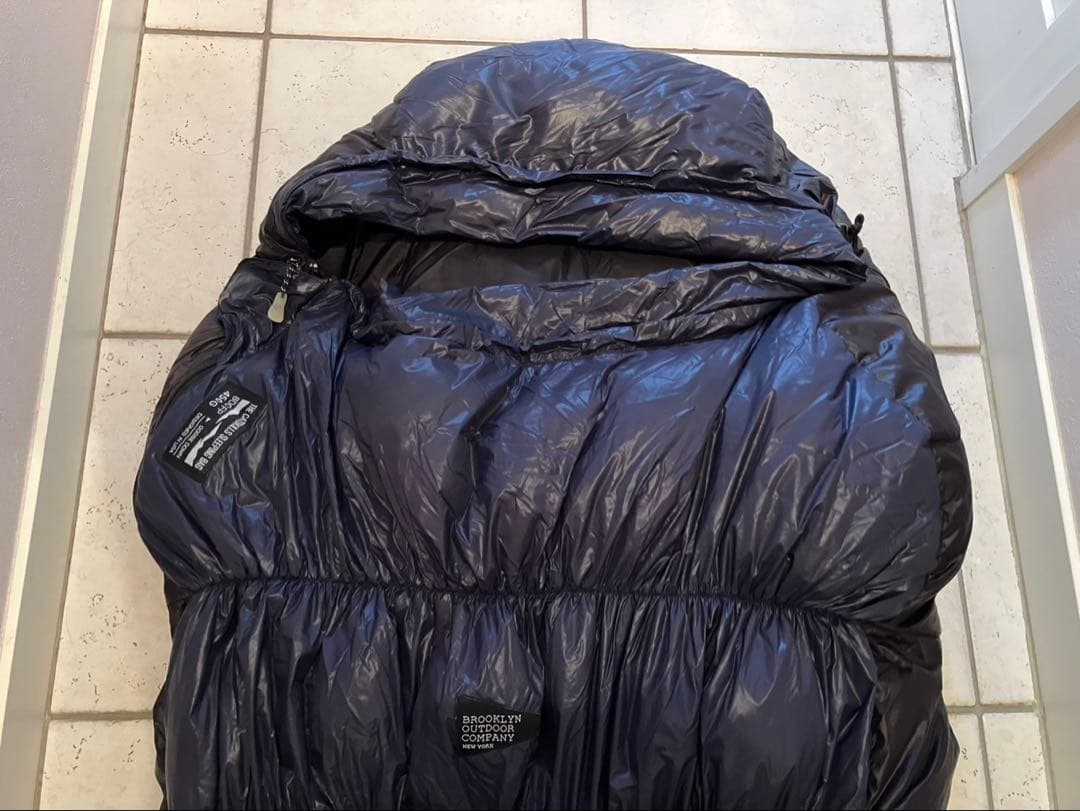 ブルックリンアウトドアカンパニ シュラフ グースダウン450g 800FPの