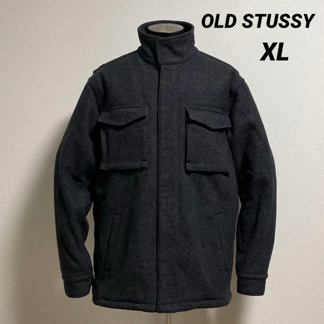 00s OLD STUSSY ミリタリー ウールコート ハーフコートM65 XL - メルカリ