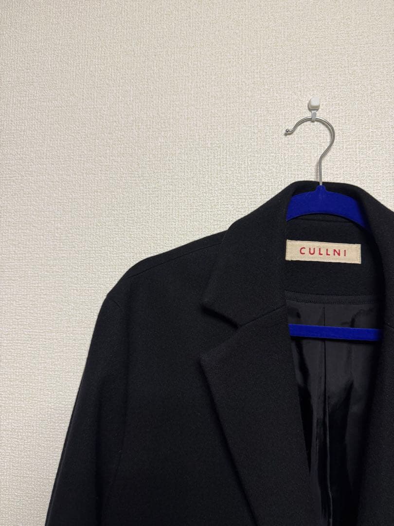 CULLNI 19AW チェスターコート ライダース ブラック サイズ2 美品