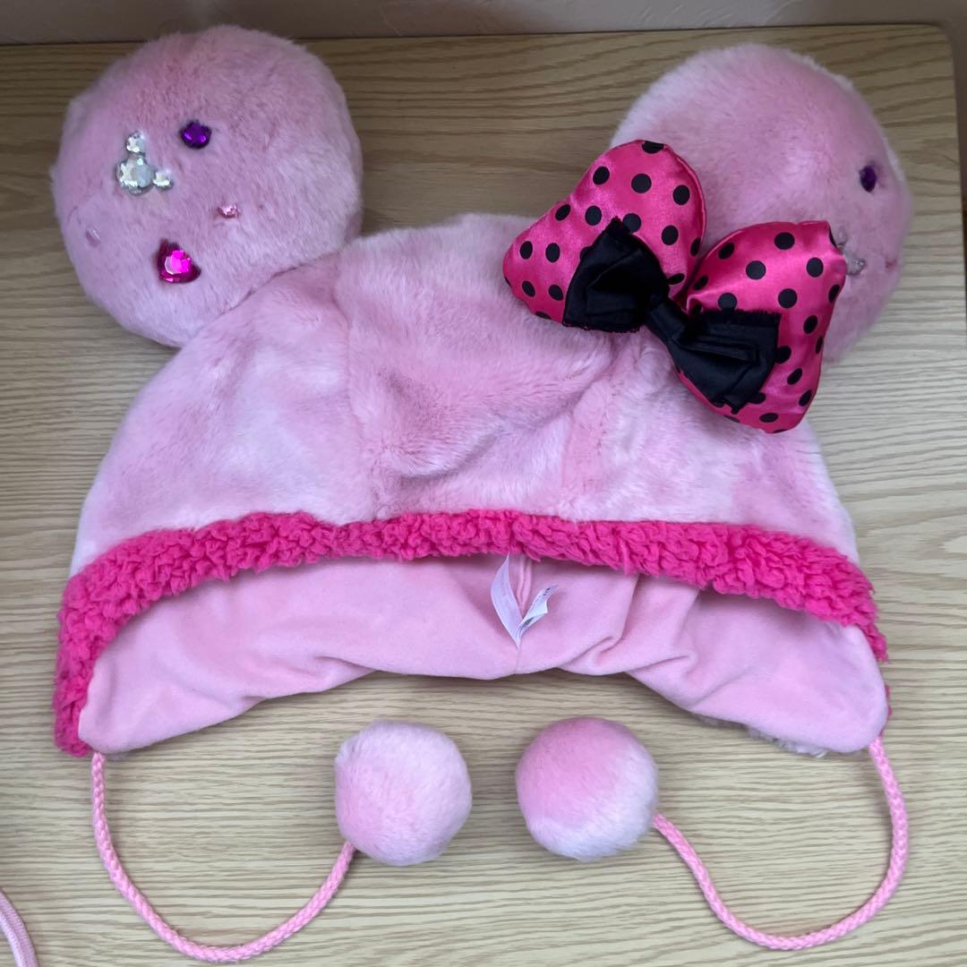 ディズニー ファンキャップ ミニー ふわふわミッキー、ミニーのファンキャップデザイン！東京