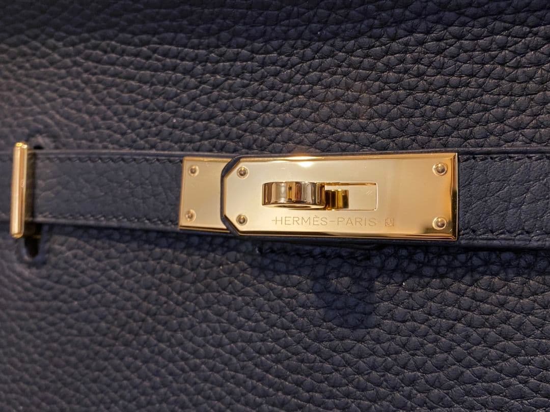 HERMES W刻印エルメス トゴ ジプシエール28 ゴールド金具黒2024年製