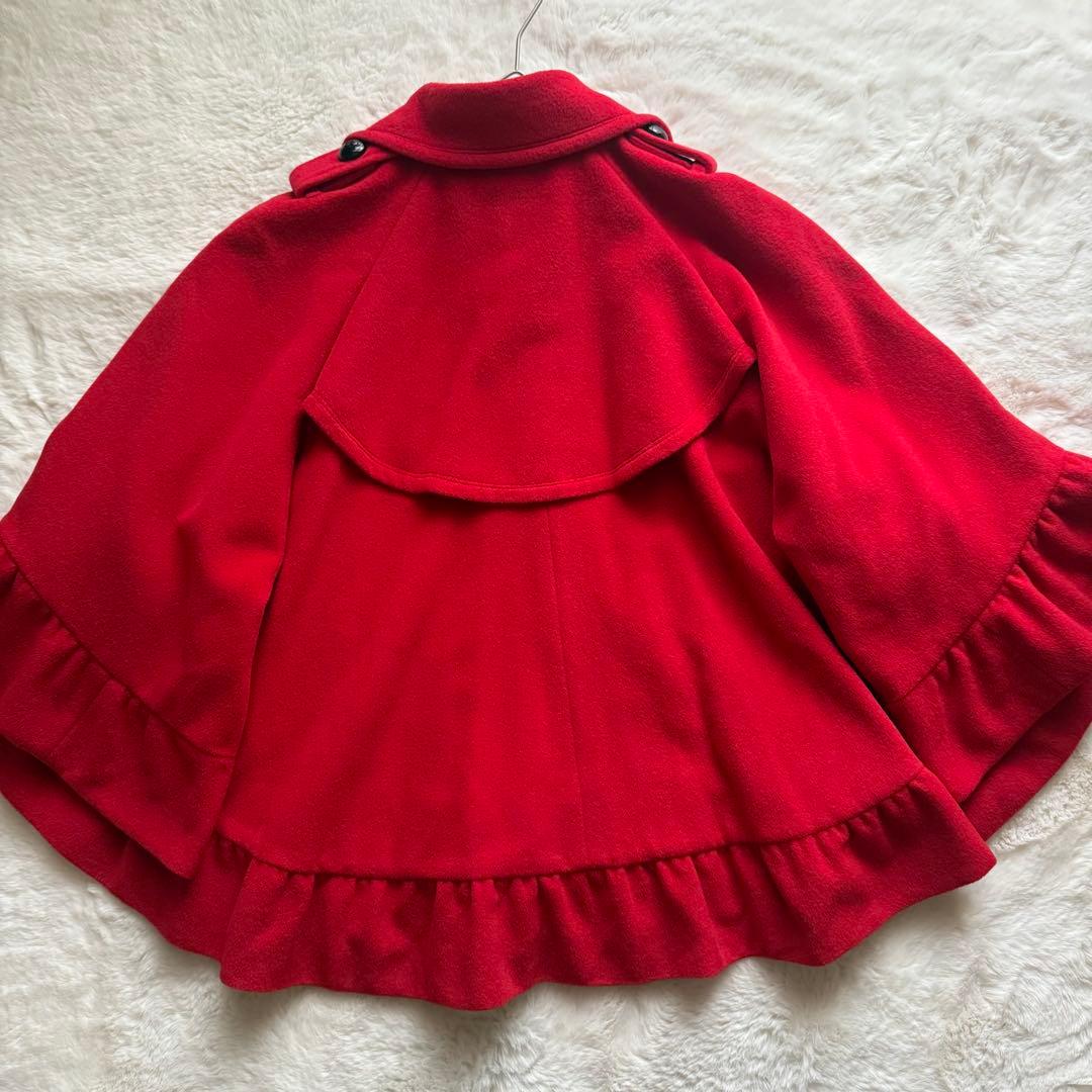 希少✨バーバリーブルーレーベル《38》ポンチョコート アンゴラ フリル