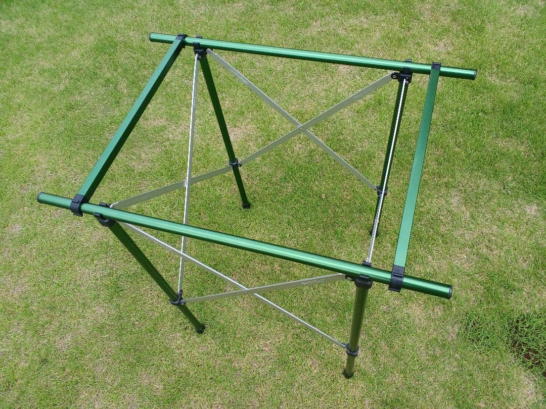 スノーピーク 廃盤 カラーマルチスタンド緑色(ブリッジ付き)