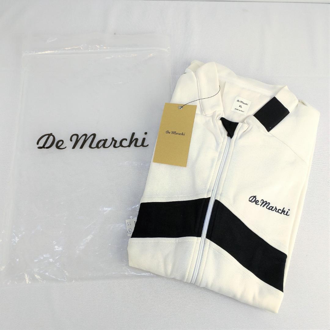 新品】デマルキ ジップアップ 定価：27,500円 半袖ホワイト XLサイズ