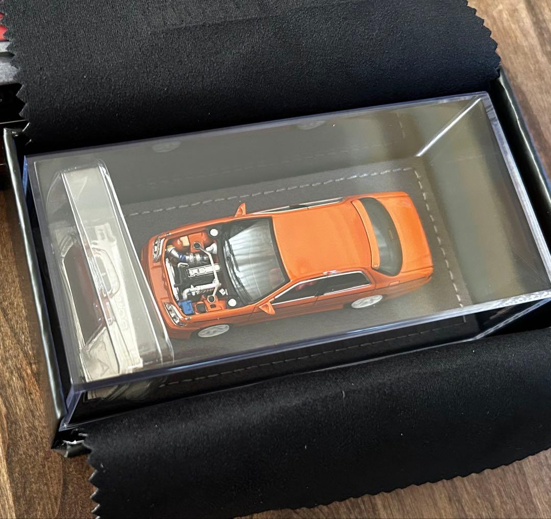 MORTAL 1/64 トヨタ クレスタ カスタム ドリ仕様 オレンジ 超