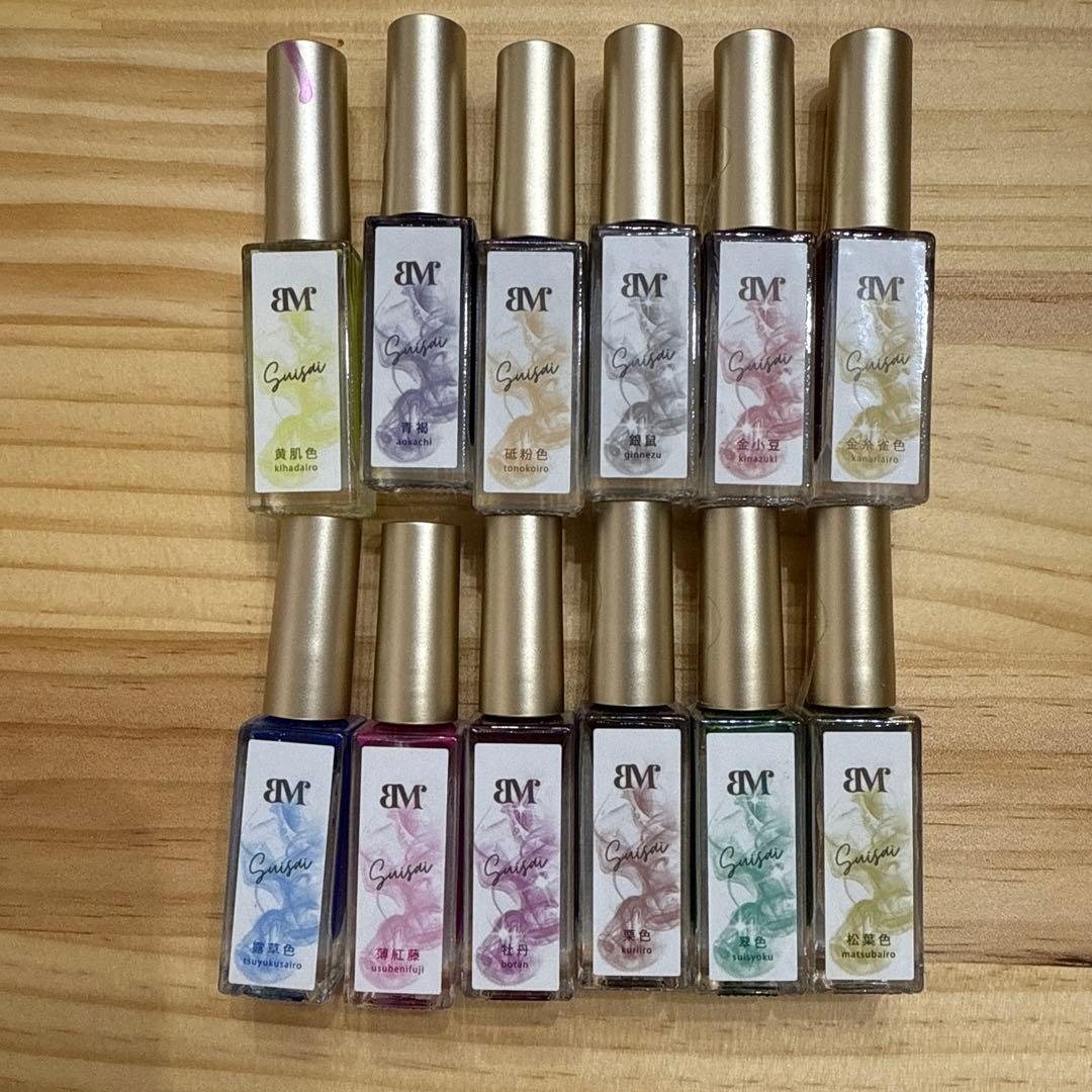 Baby Mirage ネイルポリッシュ 12色セット 楽天市場】ベイビーミラージュ Baby Mirage suisai(水彩)インク 6ml 12
