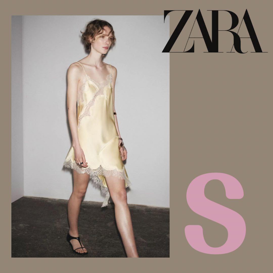 Sサイズ】ZARA ZW COLLECTIONアシンメトリーレースワンピース - メルカリ