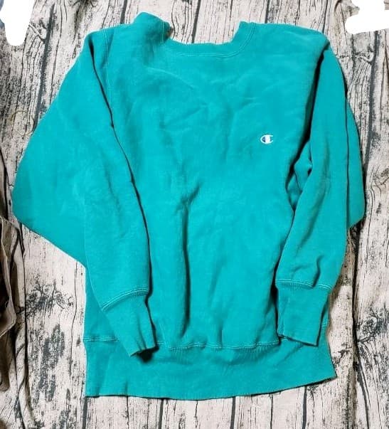 USA製 チャンピオン リバースウィーブ スウェット L ターコイズブルー