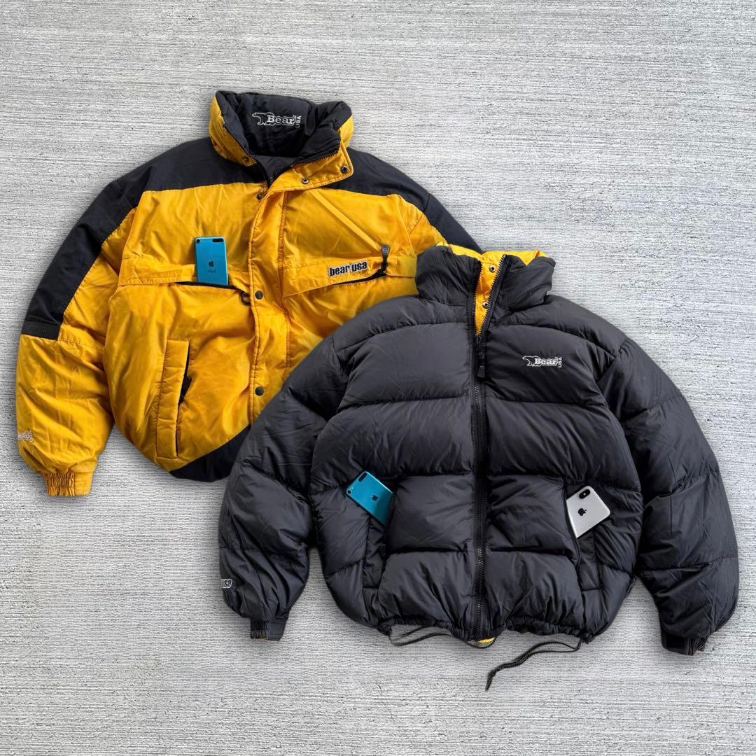 90s bear usa puffy down ジャケット ヌプシ　stussy 90s bear usa puffy down ジャケット ヌプシ stussy - メルカリ