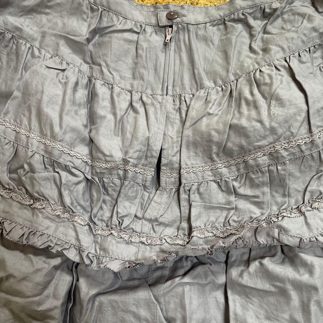 PINK HOUSE ラベンダー 豪華フリルスカート ピコフリル リボン 新品