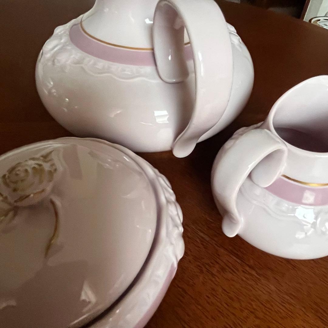 希少品】フッチェンロイター☆ポーセリンローズ☆ピンクのティーポット
