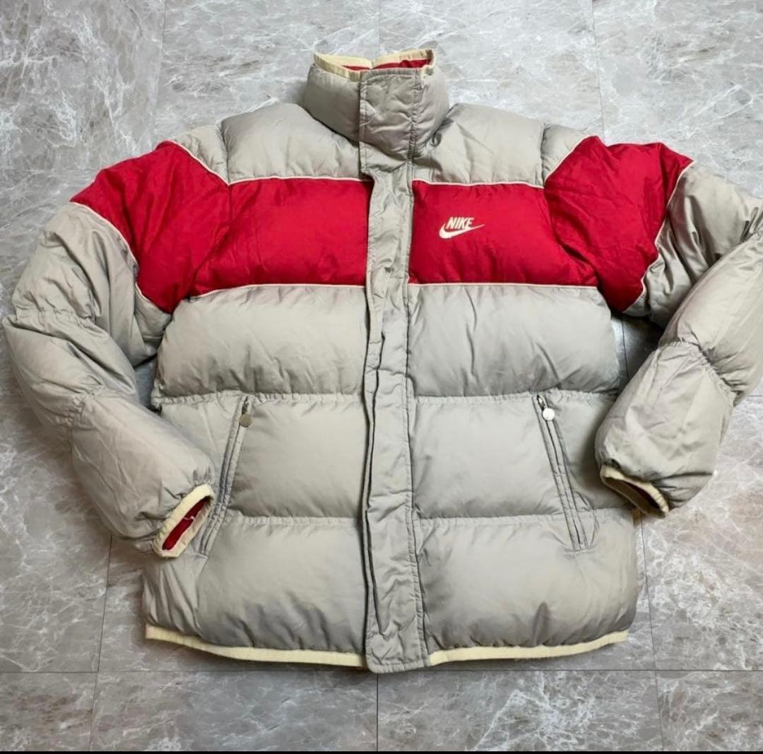 即完売モデル】ナイキ☆ワンポイント刺繍ロゴ リバーシブルダウン