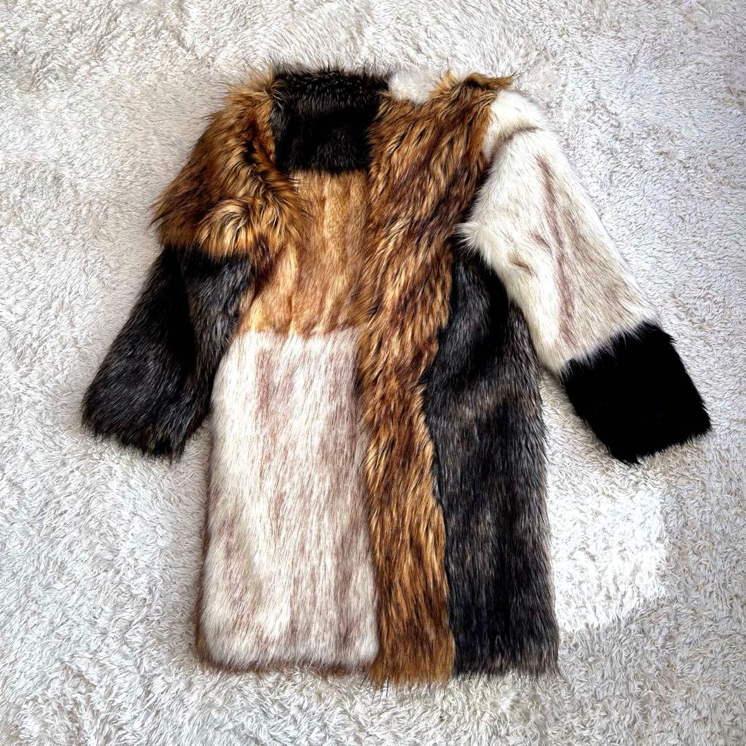 SLY パッチワーク ファーコート FOX ギャル y2k グランジ - メルカリ