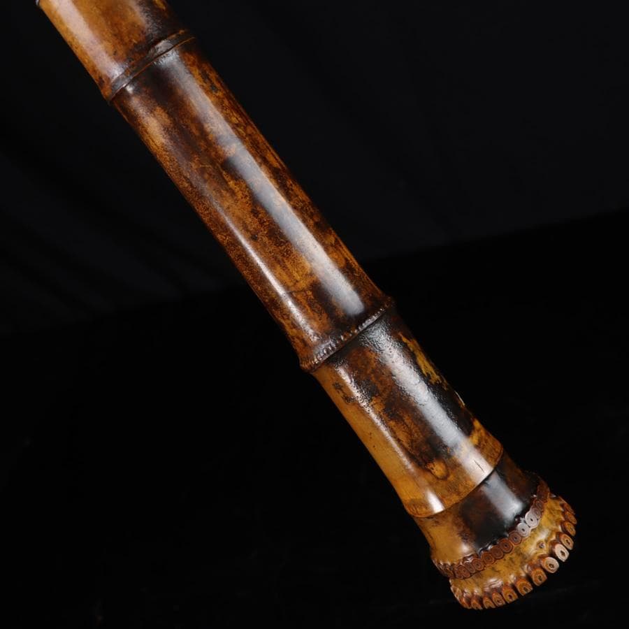 Y3273-5 琴古流 尺八 隆風銘 銀三線 螺鈿細工 全長61.5㎝