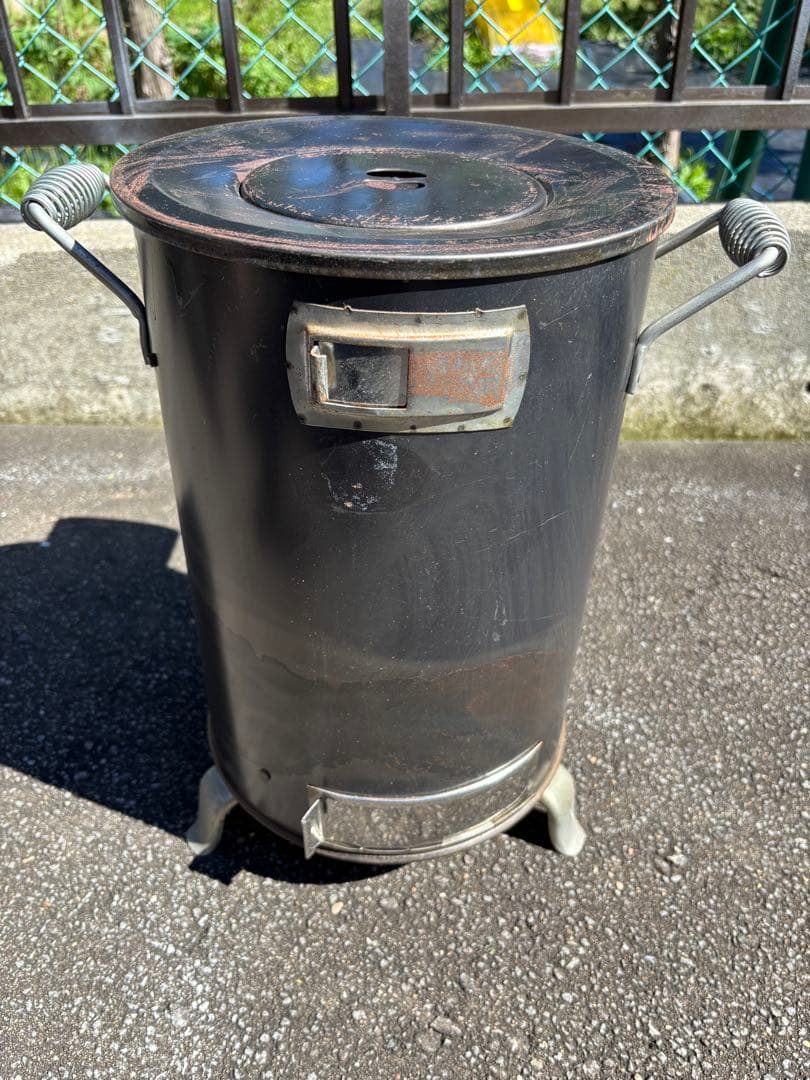 ルンペンストーブ 未使用 ルンペンストーブ H42㎝×直径24㎝ 煙突部分3寸5分 新品未使用 レトロ