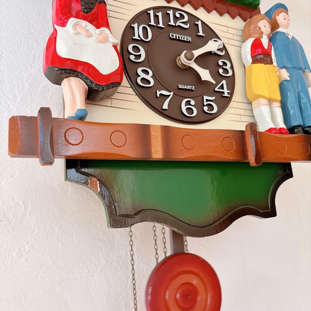 匿名配送】 CITIZEN シチズン 鳩時計 稼働品 電池付き 壁掛け時計