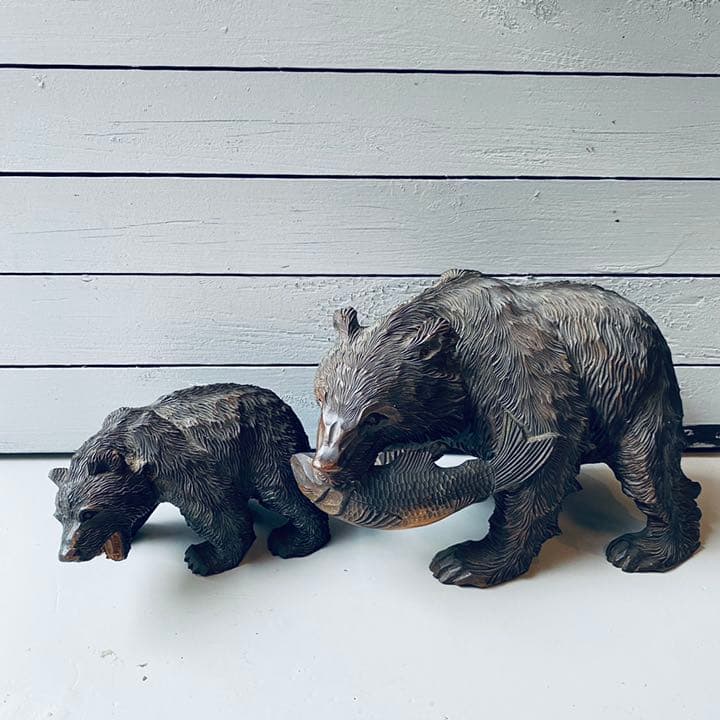 熊の置物 北海道 木彫りの熊 くま 置物 民芸品 工芸品 | choice