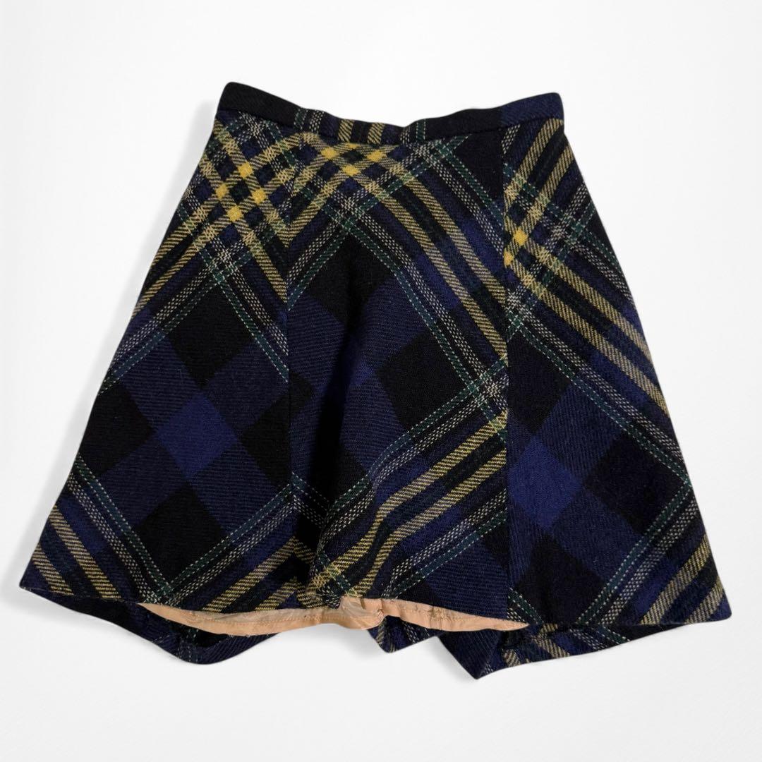 希少 90s ヴィヴィアンウエストウッド 変形 チェック ウール スカート
