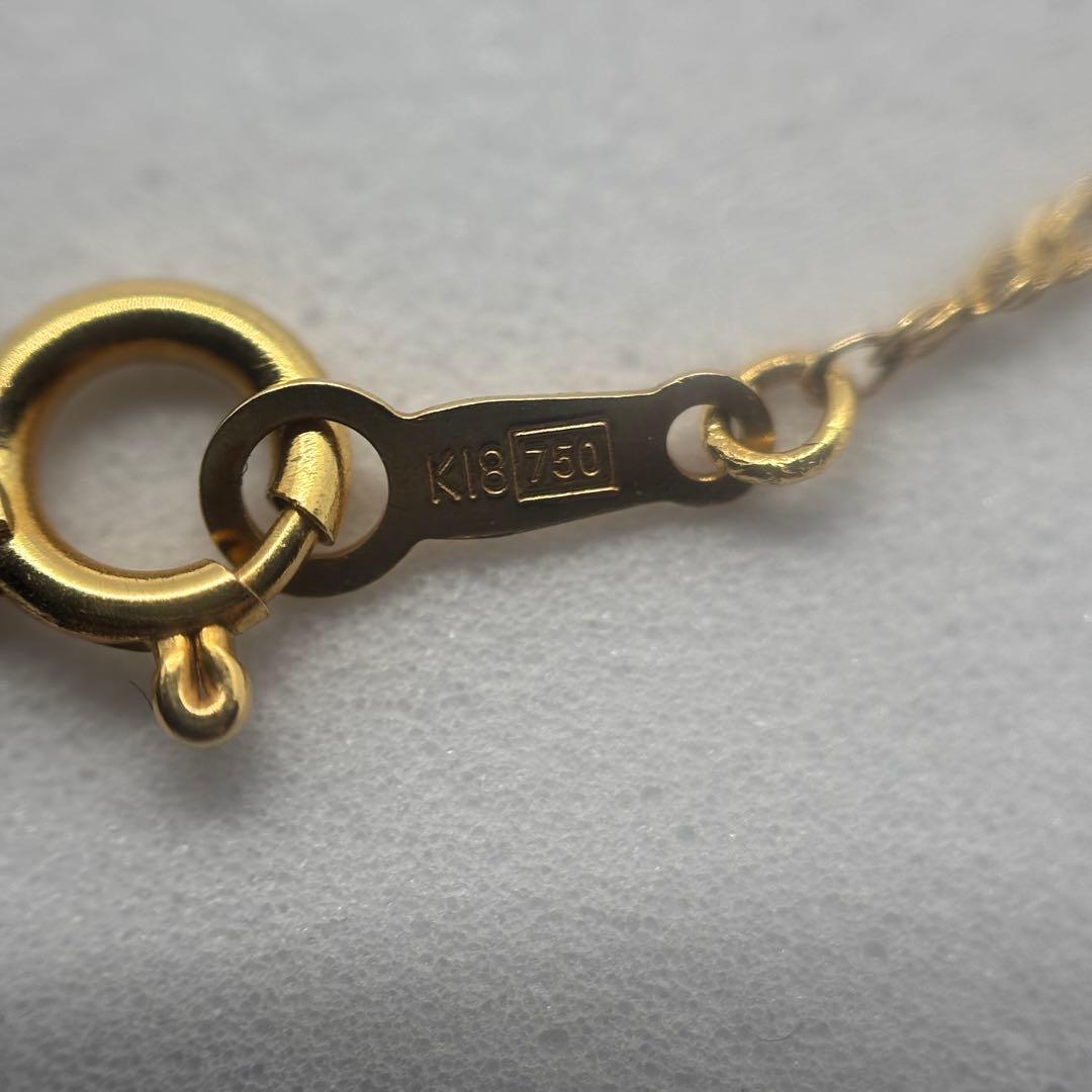 限定価格⭐️K18　0.5g　スクリュー　18㎝　ブレスレット　YG　レディース