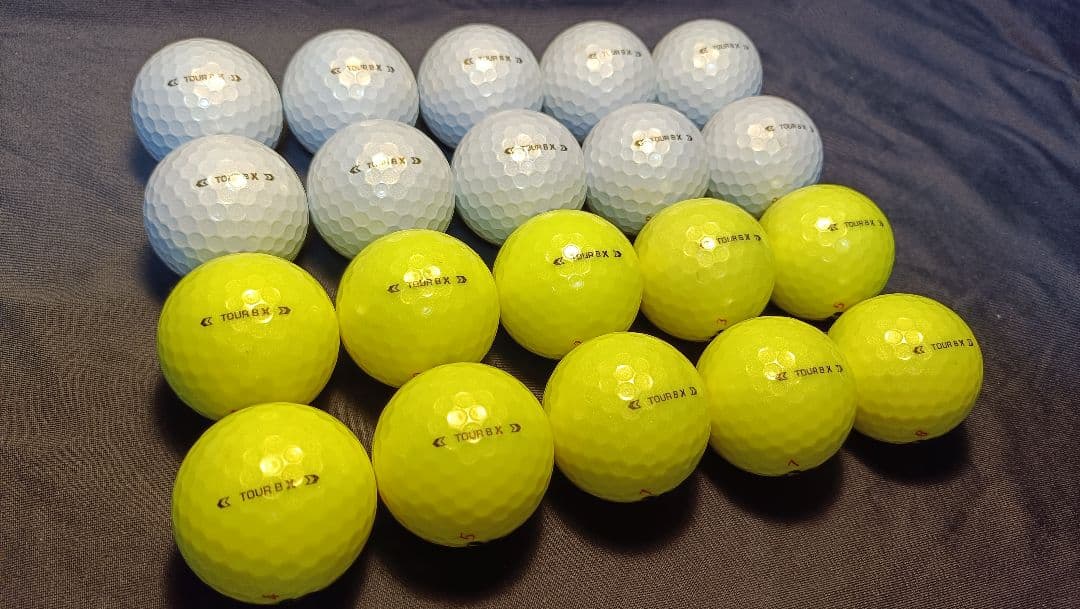 美品】'24ツアーBX 20球 (黄, パール) ブリヂストン ロストボール