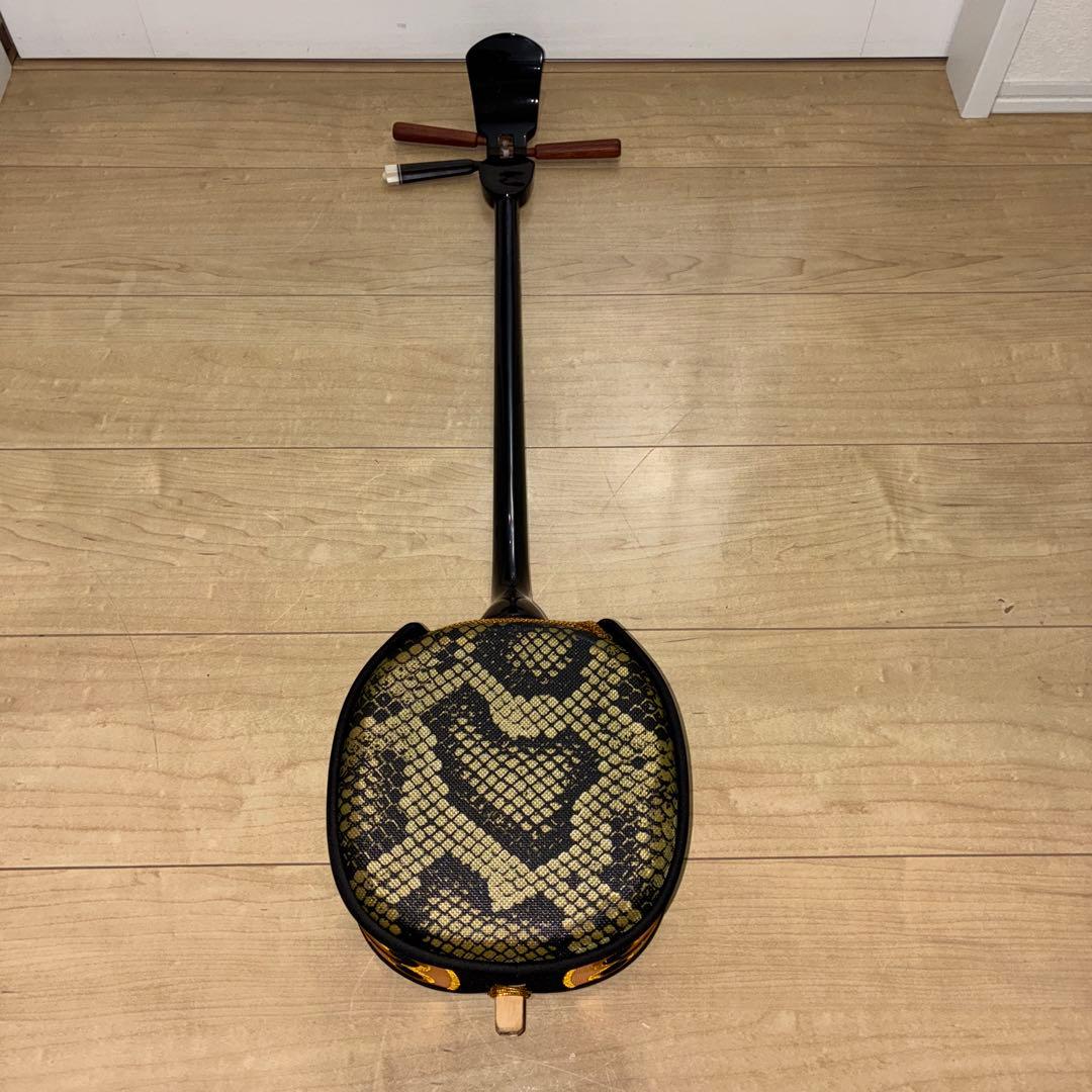 沖縄三味線 本体 人工革 蛇皮 ケース 教則本 DVD セット