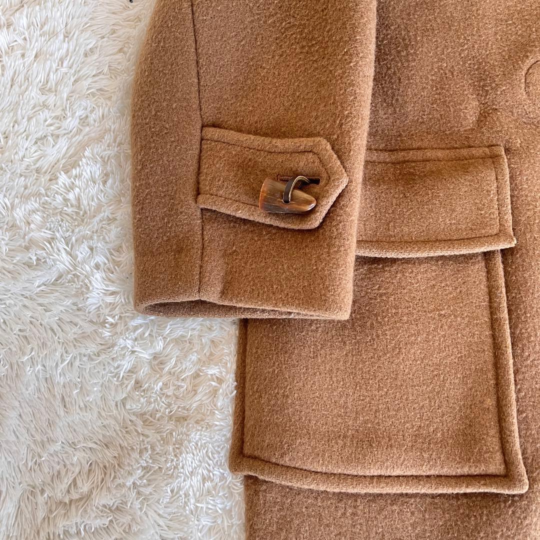 美品 バーバリーズ ダッフルコート ノバチェック キャメル ウール 英国