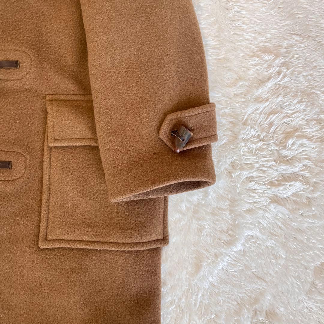 美品 バーバリーズ ダッフルコート ノバチェック キャメル ウール 英国