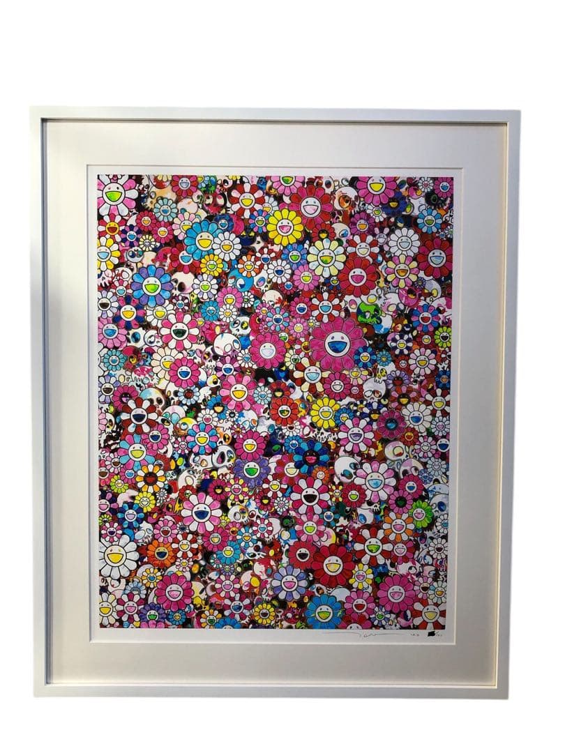 村上隆　版画　めくるめくサーカス 心のなかに、平和と闇を抱え持て。額装済 村上隆 (Takashi Murakami)「サーカス 心のなかに、平和と闇を抱え持て