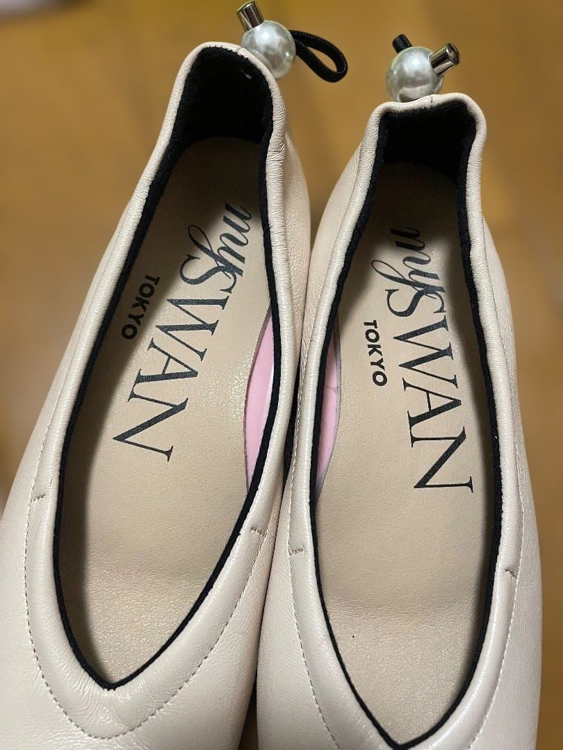 my Swan Tokyo ラムレザーストレッチバレエシューズ 24.5cm