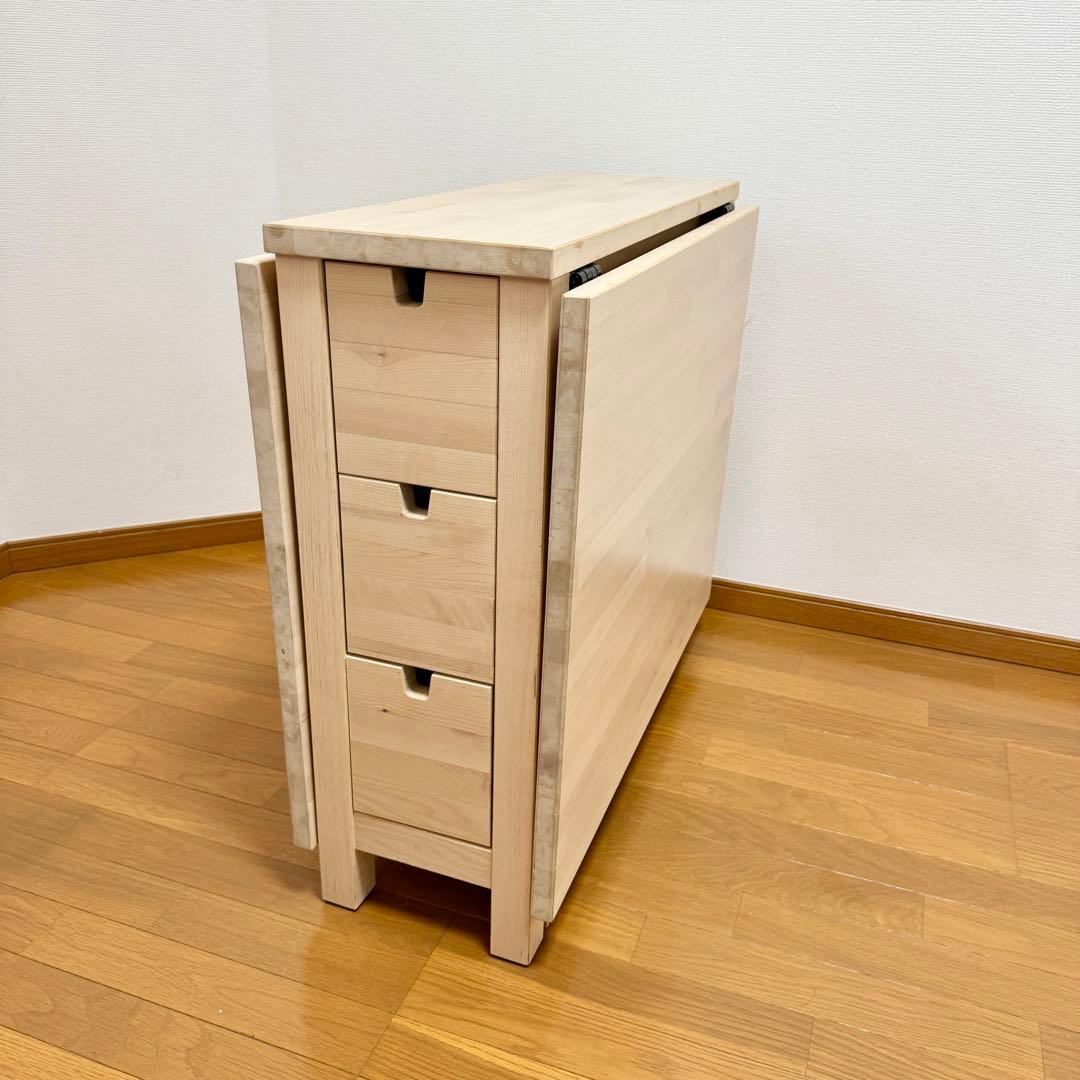 美品】IKEA ノールデン NORDEN ダイニングテーブル バーチ - メルカリ