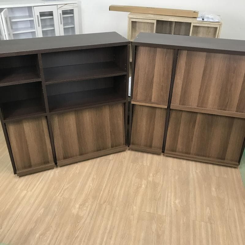 ☆【新品】大型フラップ書棚WNT 上下セット☆【OUTLET】