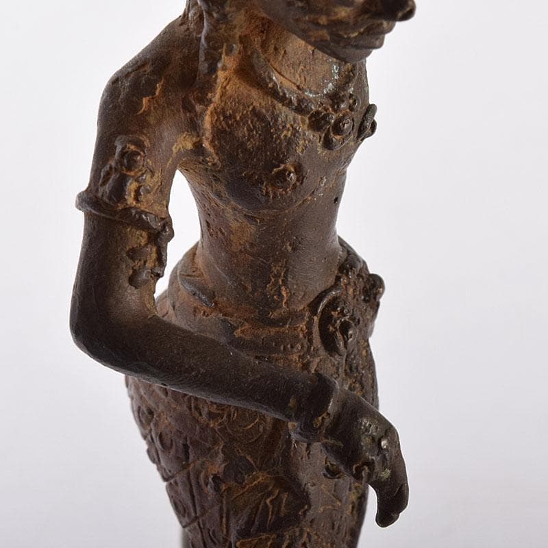 まめ太。様専用 東南アジア アフリカン美術 銅製 人物像 置物 V 8056