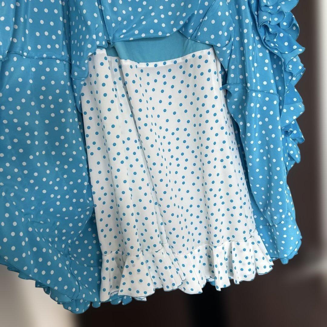 水色ギンガムチェック＆水玉ファルダ マンサニージャ - メルカリ