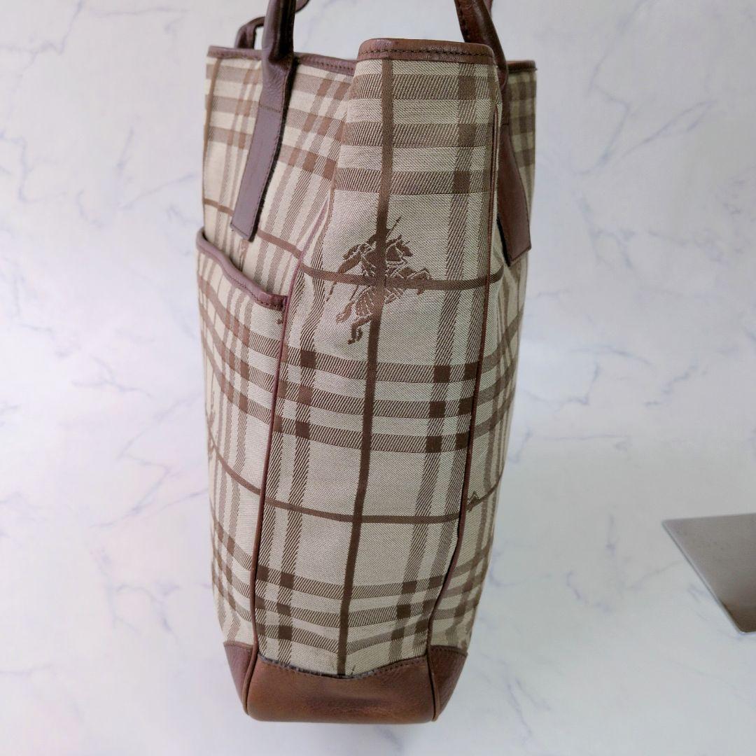 希少 バーバリーロンドン トートバッグ ノバチェック ホース