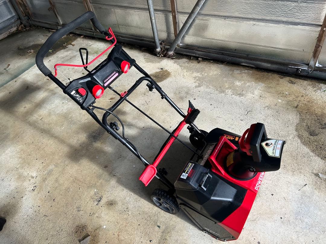 電動除雪機HAIGE(ハイガー) 充電式 POWERWORKS SNE402 来季準備に!・即納】充電式電動除雪機 大容量バッテリー1個+急速充電器