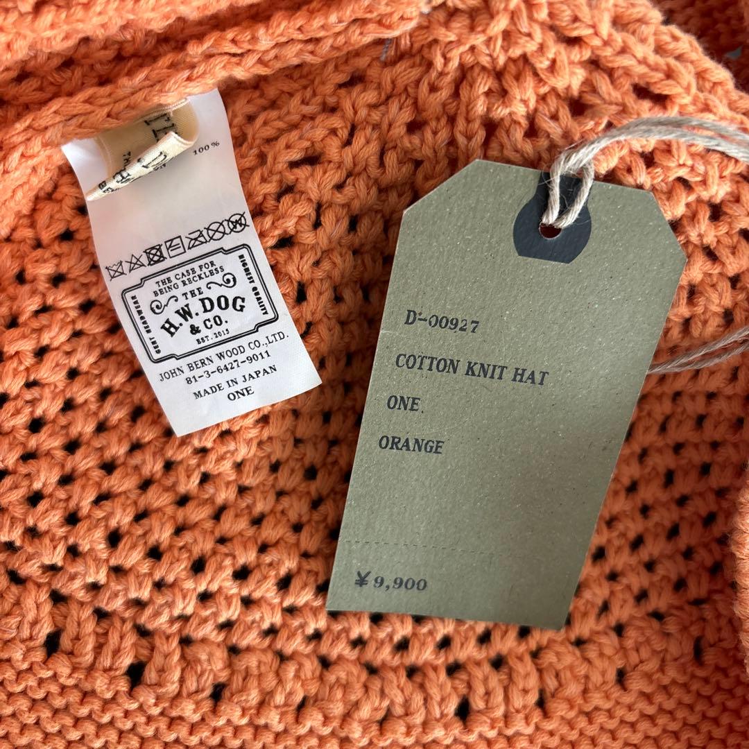 帽子 THE H.W.DOG&CO cotton knit hat orange