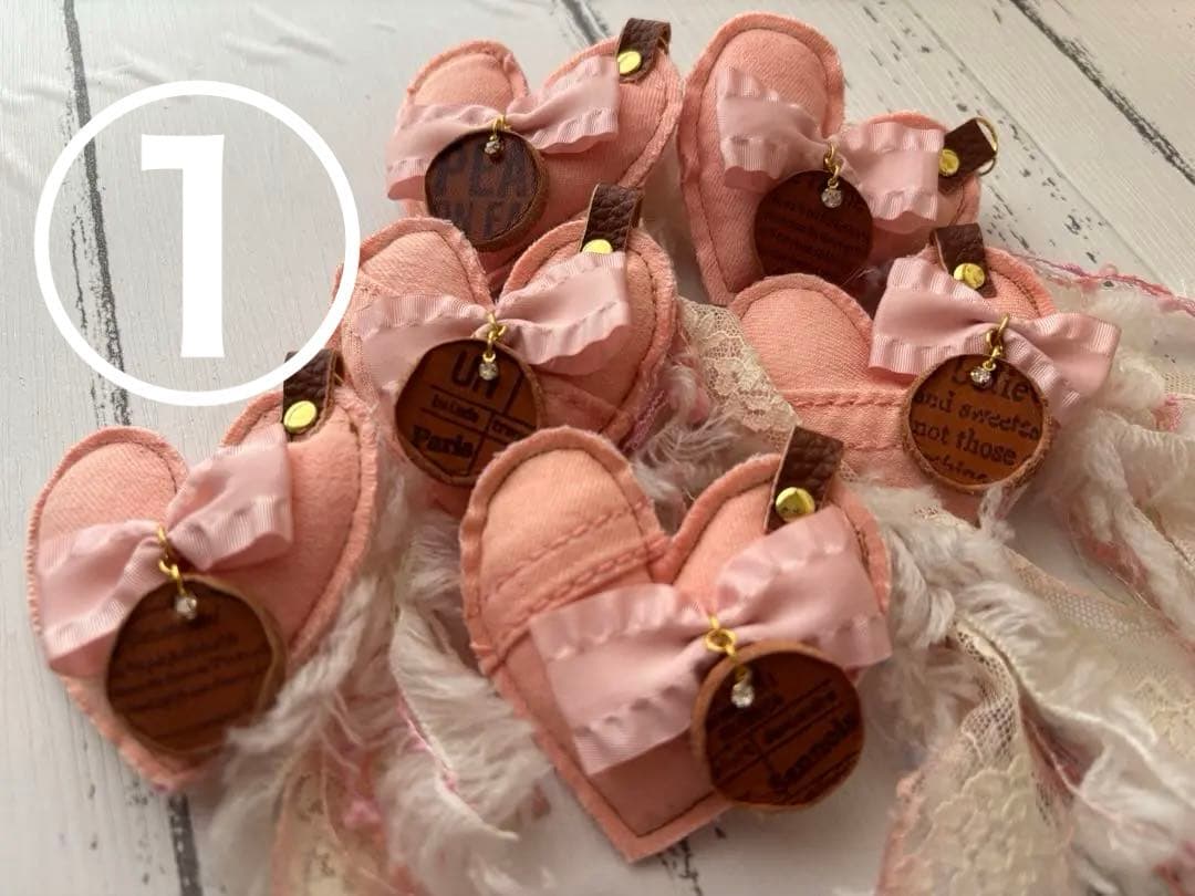 メグえもん様お取り置き ぷっくりミニハートチャーム　6点セット D490【1個】フック付き ハートゼリーチャーム | デコパーツとビーズ