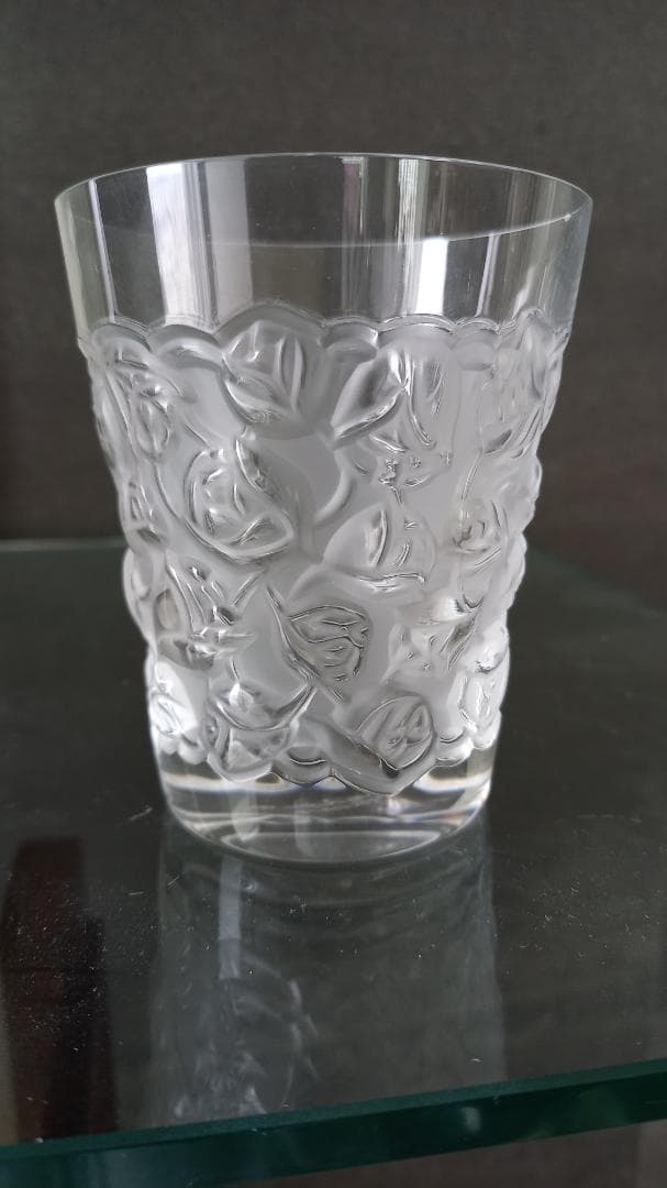 ラリック LALIQUE フロステッドローズ グラス タンブラー チップ有