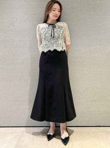 【新品】CELFORD レースブラウスセットマーメイドドレス BLK 36 CELFORD セルフォード レースブラウスセットマーメイドドレス ブラック