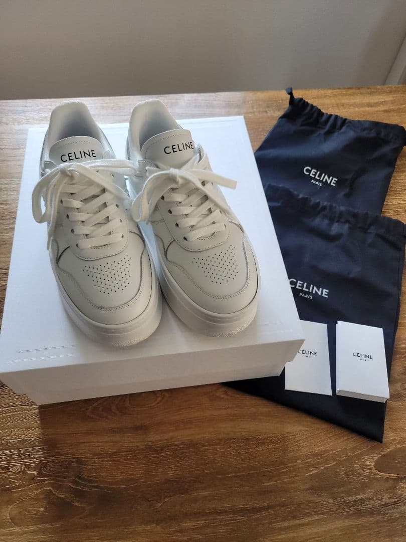 CELINE ブロックスニーカー ウェッジアウトソール / カーフスキン 35