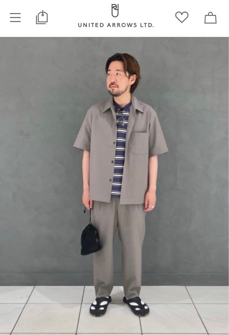 美品 beauty&youth セットアップ グレーKOMATSU PACK