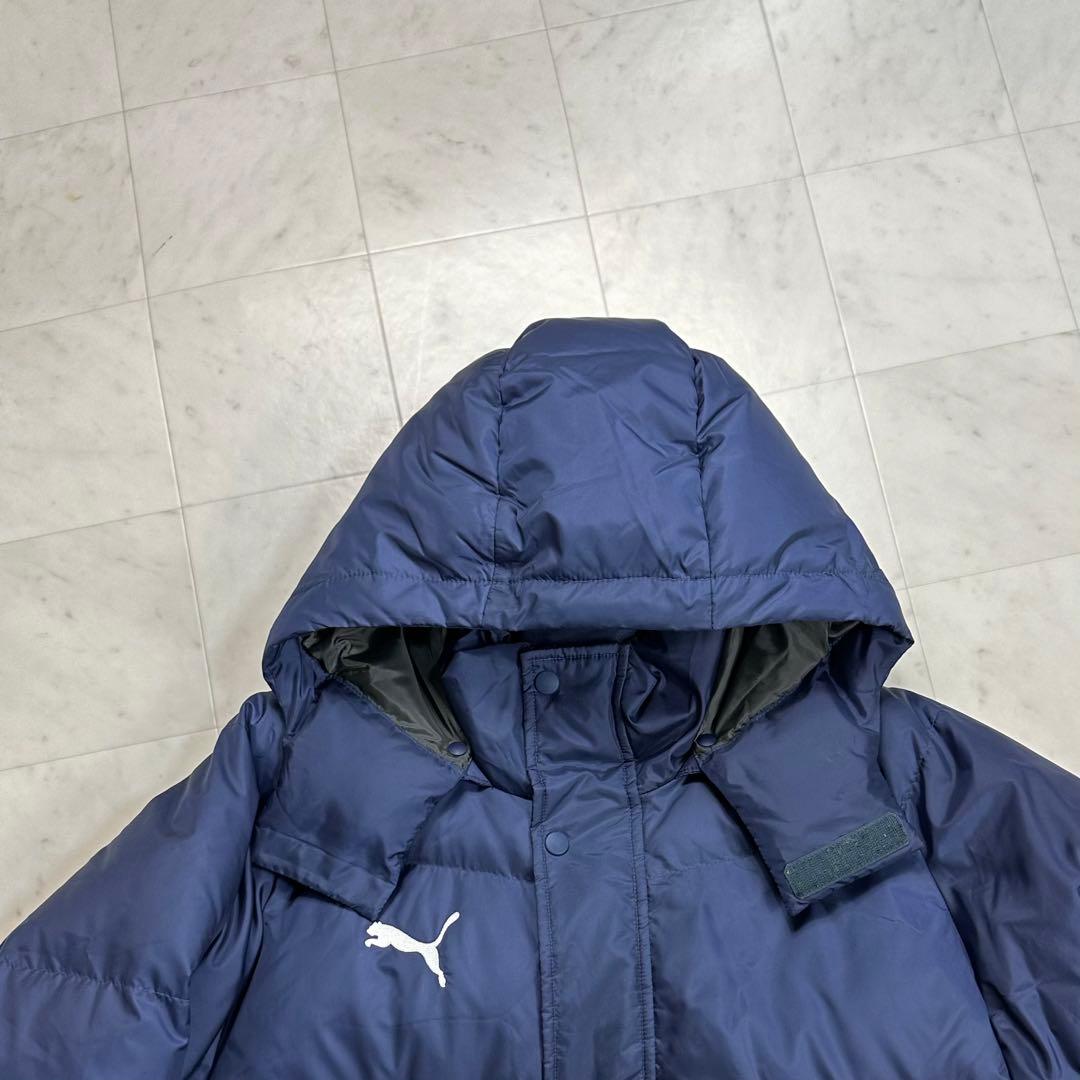 美品〉PUMA プーマ【L】ロングダウンコート ベンチコート ネイビー