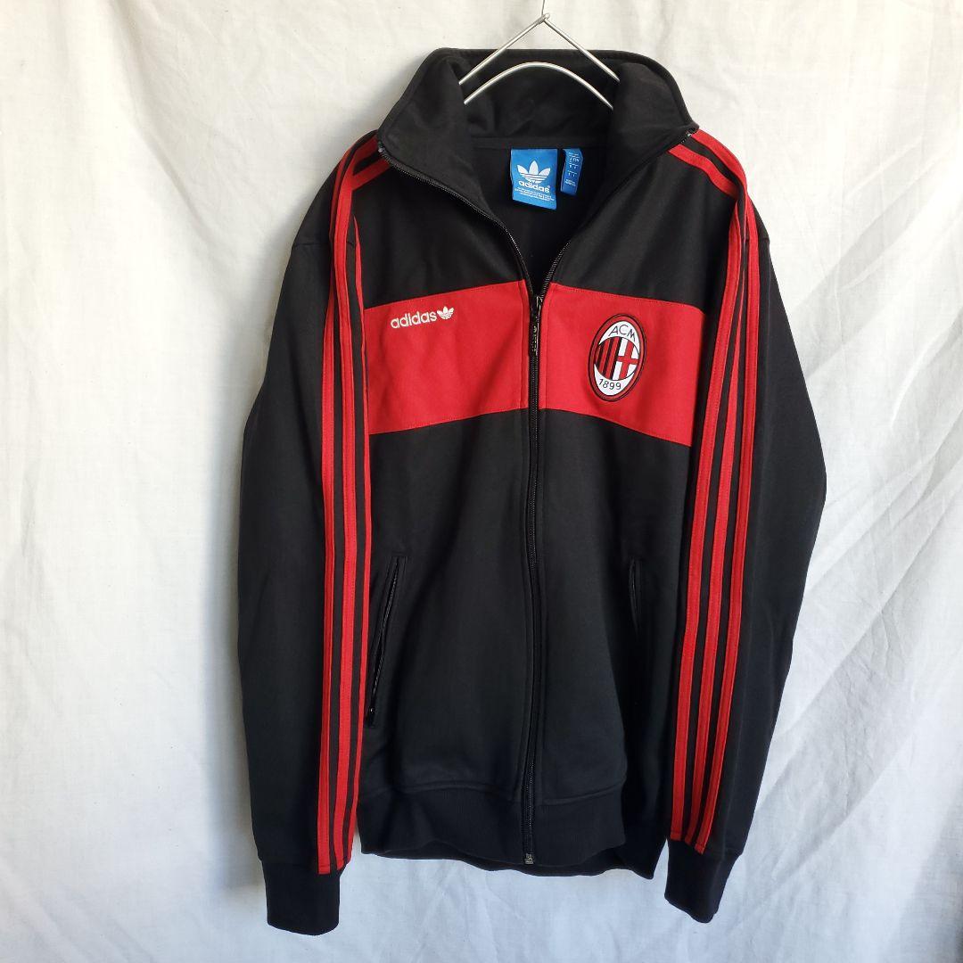 adidas アディダス ACミラン ジャージ 黒 赤 トラックジャケット
