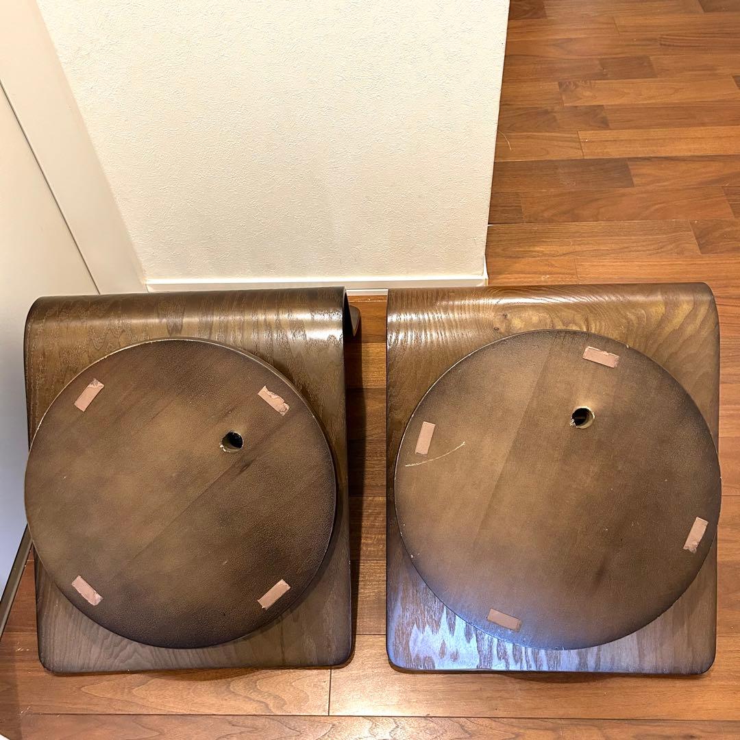 曲木 回転座椅子 木製 クッション レトロ 昭和 旅館 和室 曲げ木 4脚