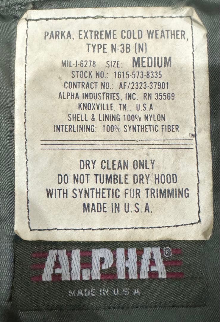 80sアルファALPHA N-3B 旧タグUSA製IDEAL フライトジャケット - メルカリ