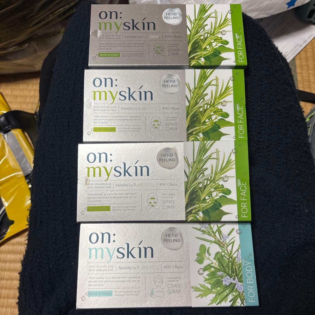 未使用3箱　on: my skin ハーブピーリング ボディー用残り7pcs Amazon.co.jp: 【公式】on:myskin body用│自宅でハーブピーリング
