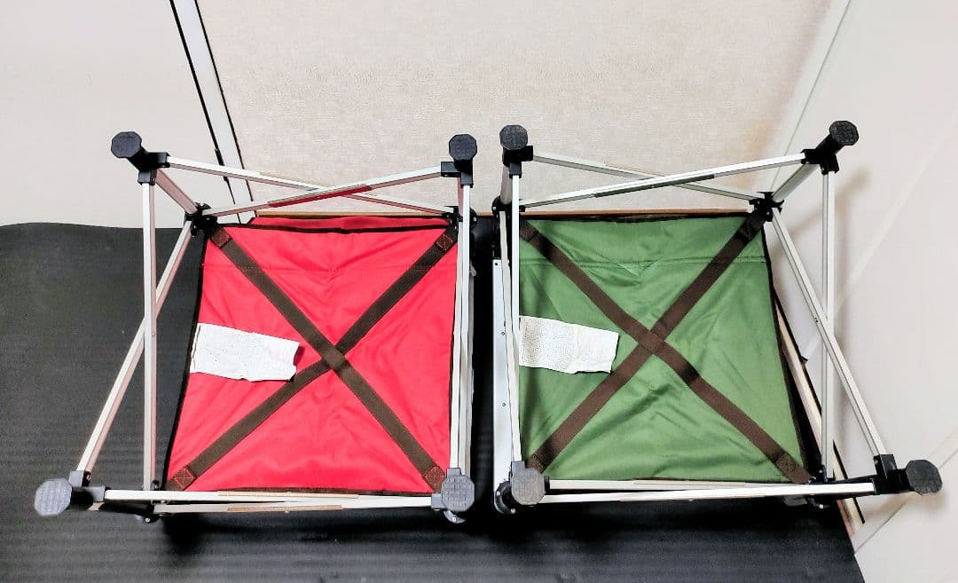 Coleman 2wayキャンプチェアー 2点セット 赤新品 緑美品