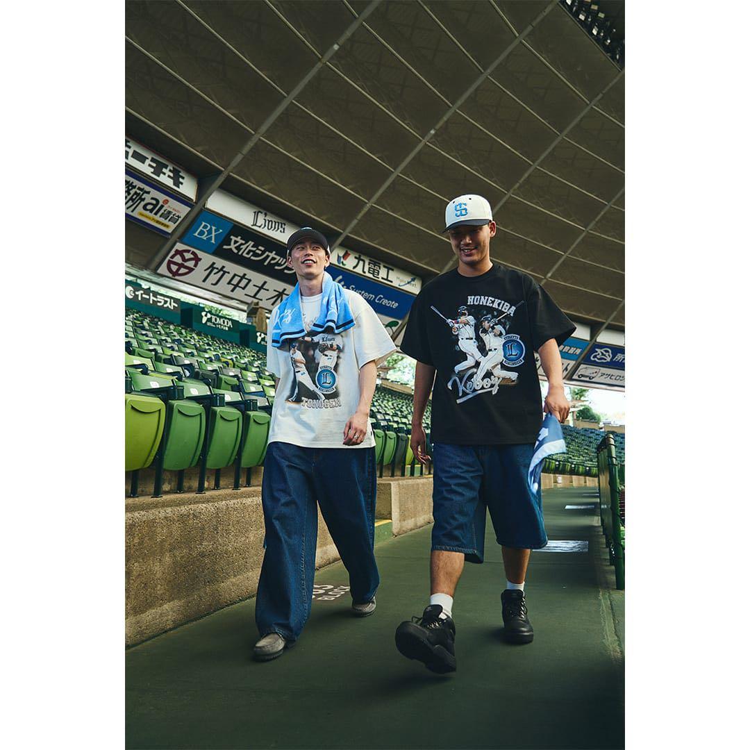 埼玉西武ライオンズ LIONS KEBOZ 骨牙 栗山巧 中村剛也 Tシャ