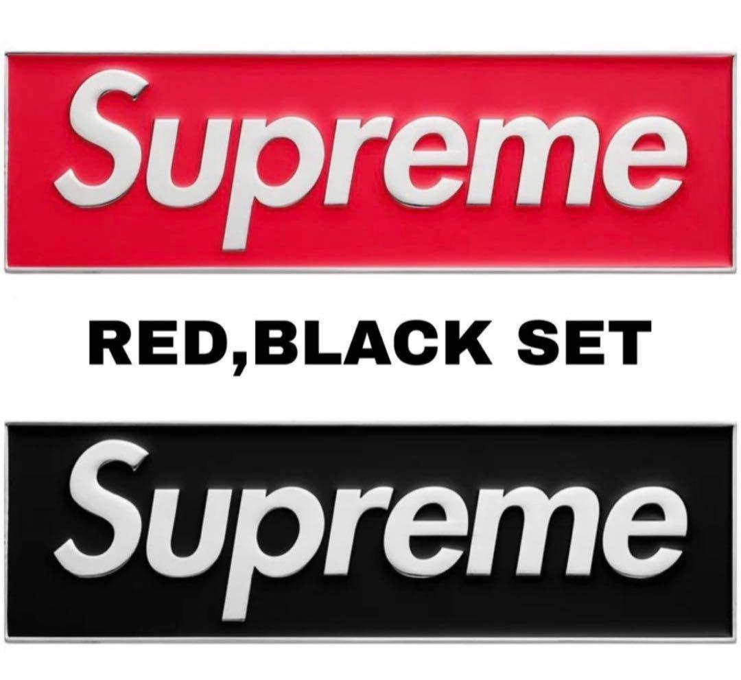 Supreme Box Logo Car Emblem Red Black - メルカリ